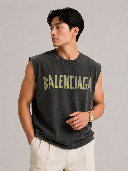 Balenciaga Acid Wash Sleeveless Tee