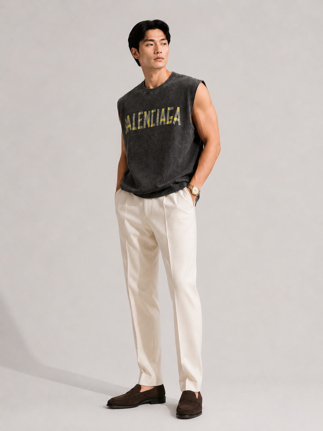 Balenciaga Acid Wash Sleeveless Tee
