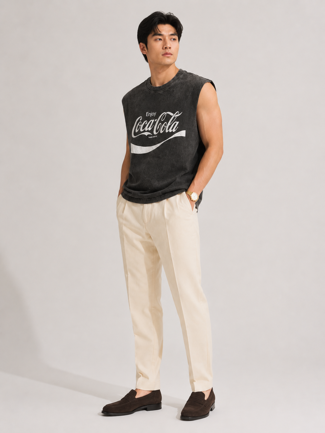 Coca-Cola Acid Wash Sleeveless Tee