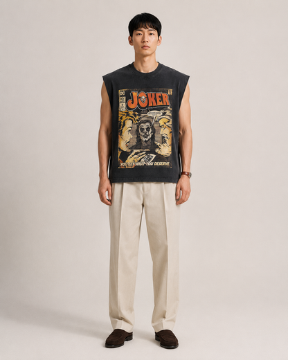 Joker Acid Wash Sleeveless Tee