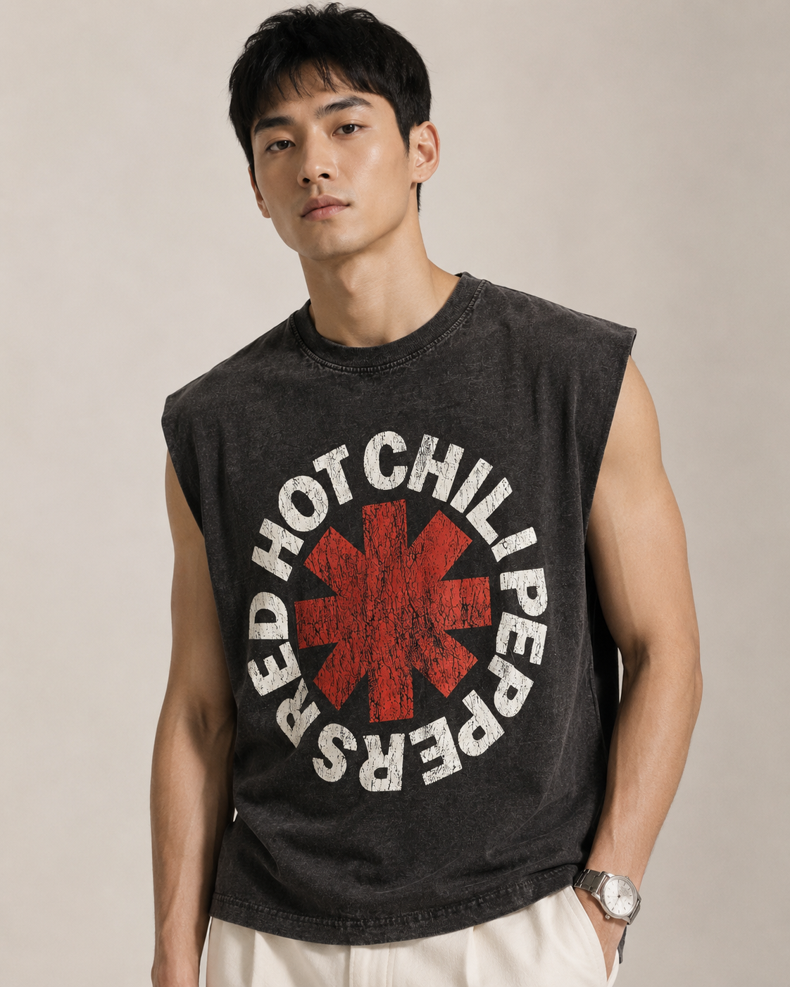 Red Hot Chili Peppers Acid Wash Sleeveless Tee