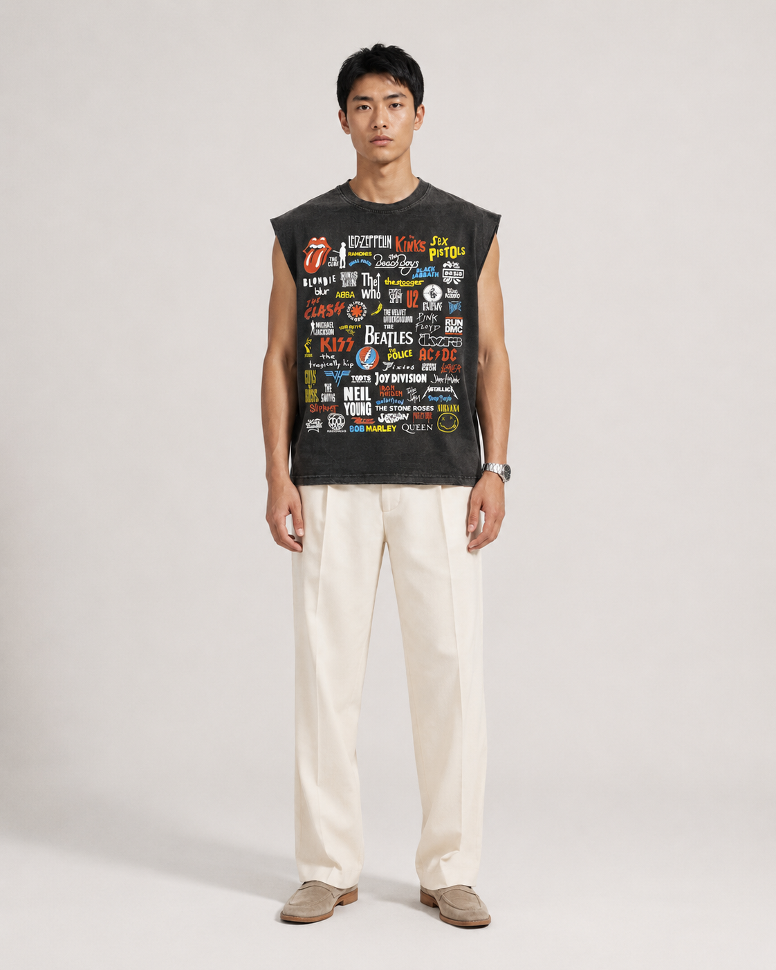 Legends of Rock Acid Wash Muscle Tee