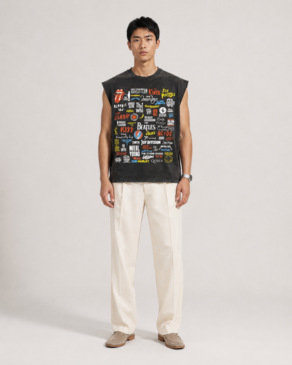 Legends of Rock Acid Wash Muscle Tee