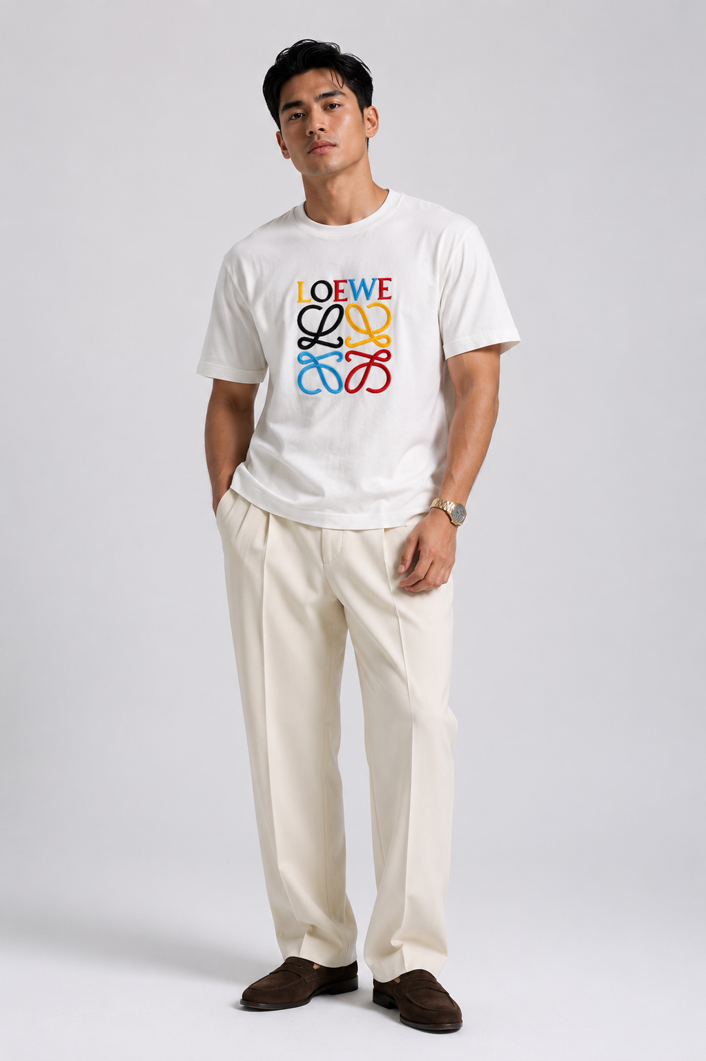 Loewe Anagram Pride White Tee