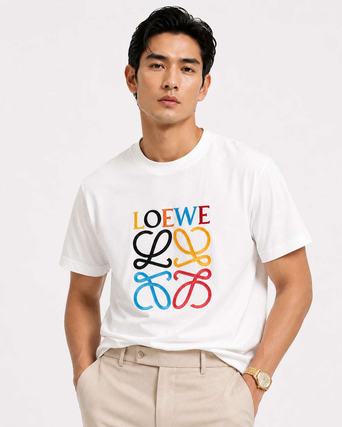 Loewe Anagram Pride White Tee