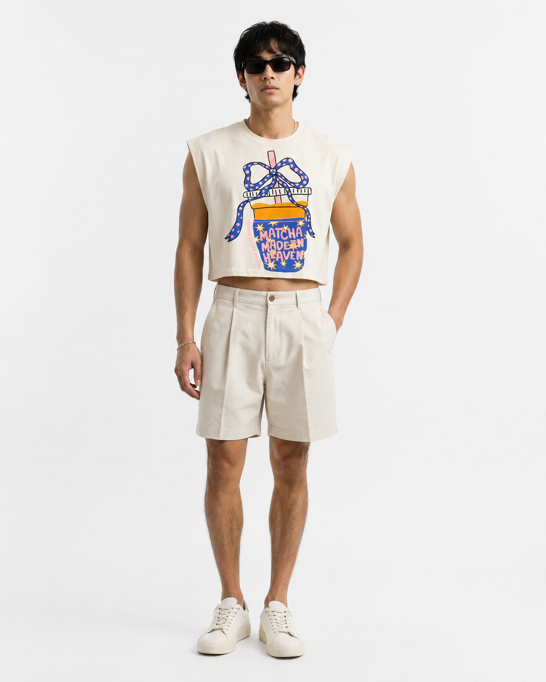 Matcha Made in Heaven Cropped Muscle Tee
