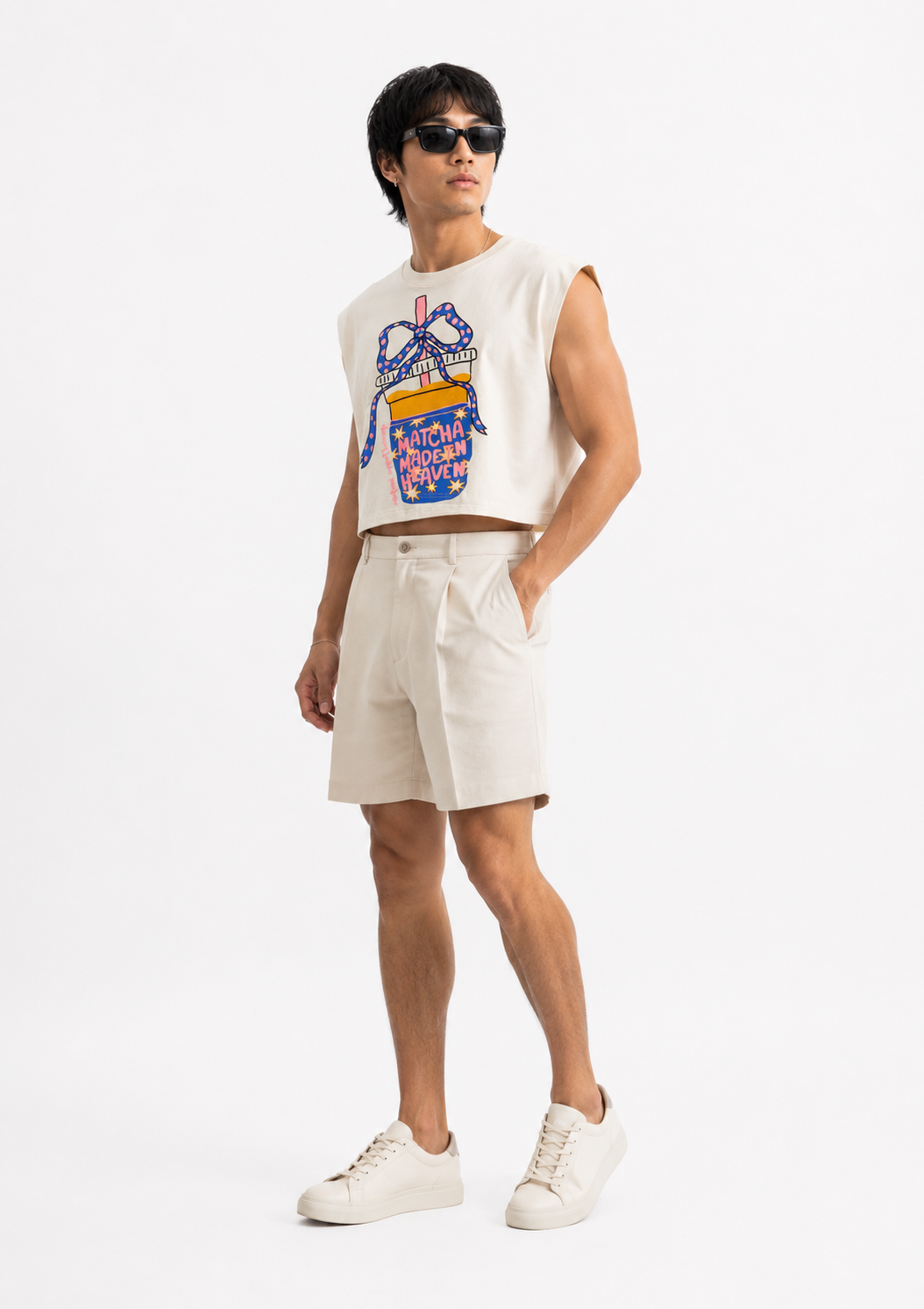 Matcha Made in Heaven Cropped Muscle Tee