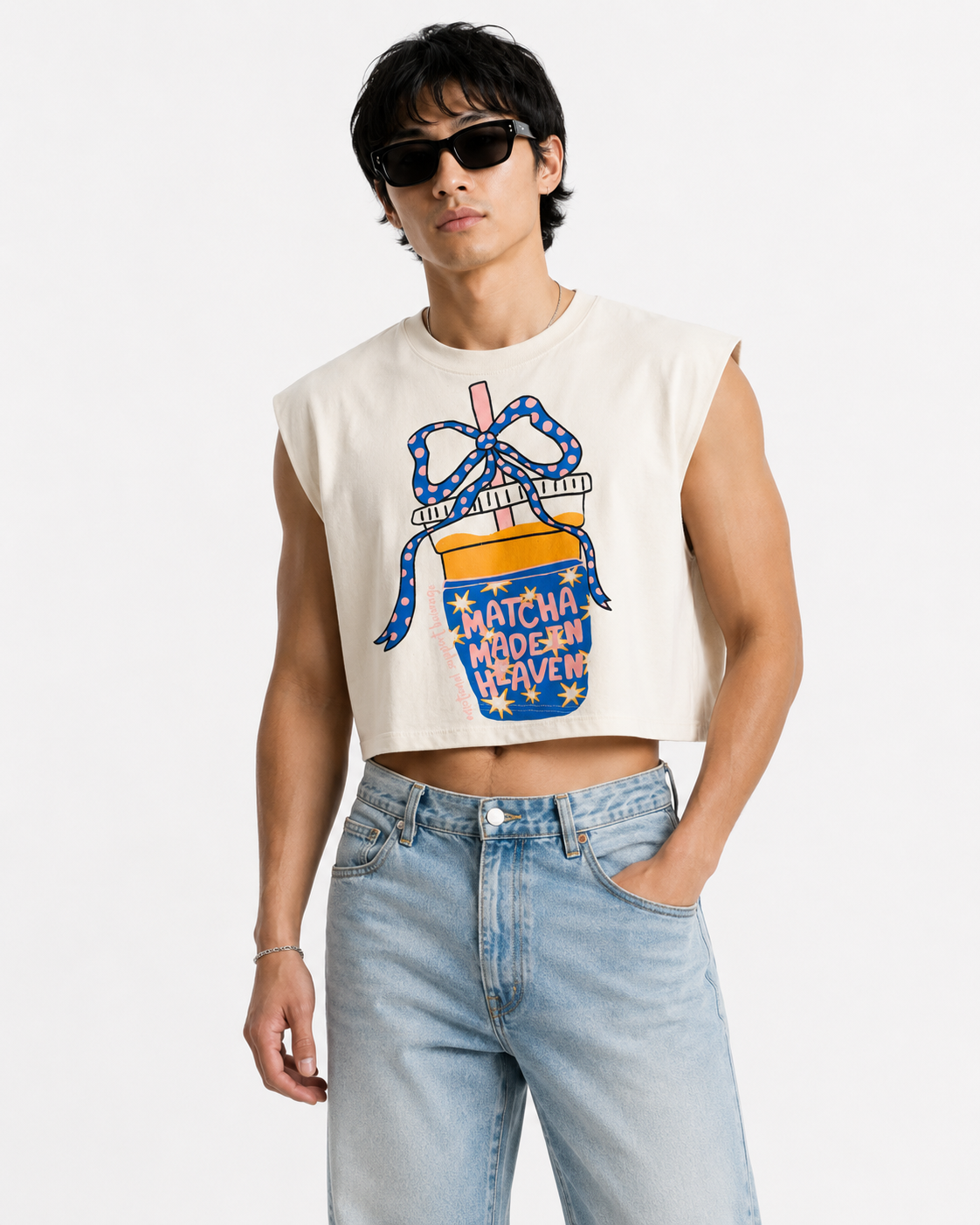 Matcha Made in Heaven Cropped Muscle Tee