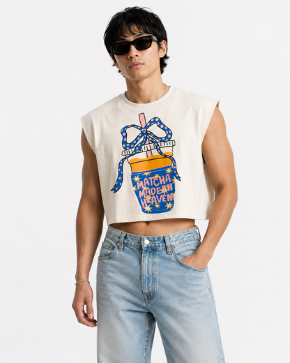 Matcha Made in Heaven Cropped Muscle Tee