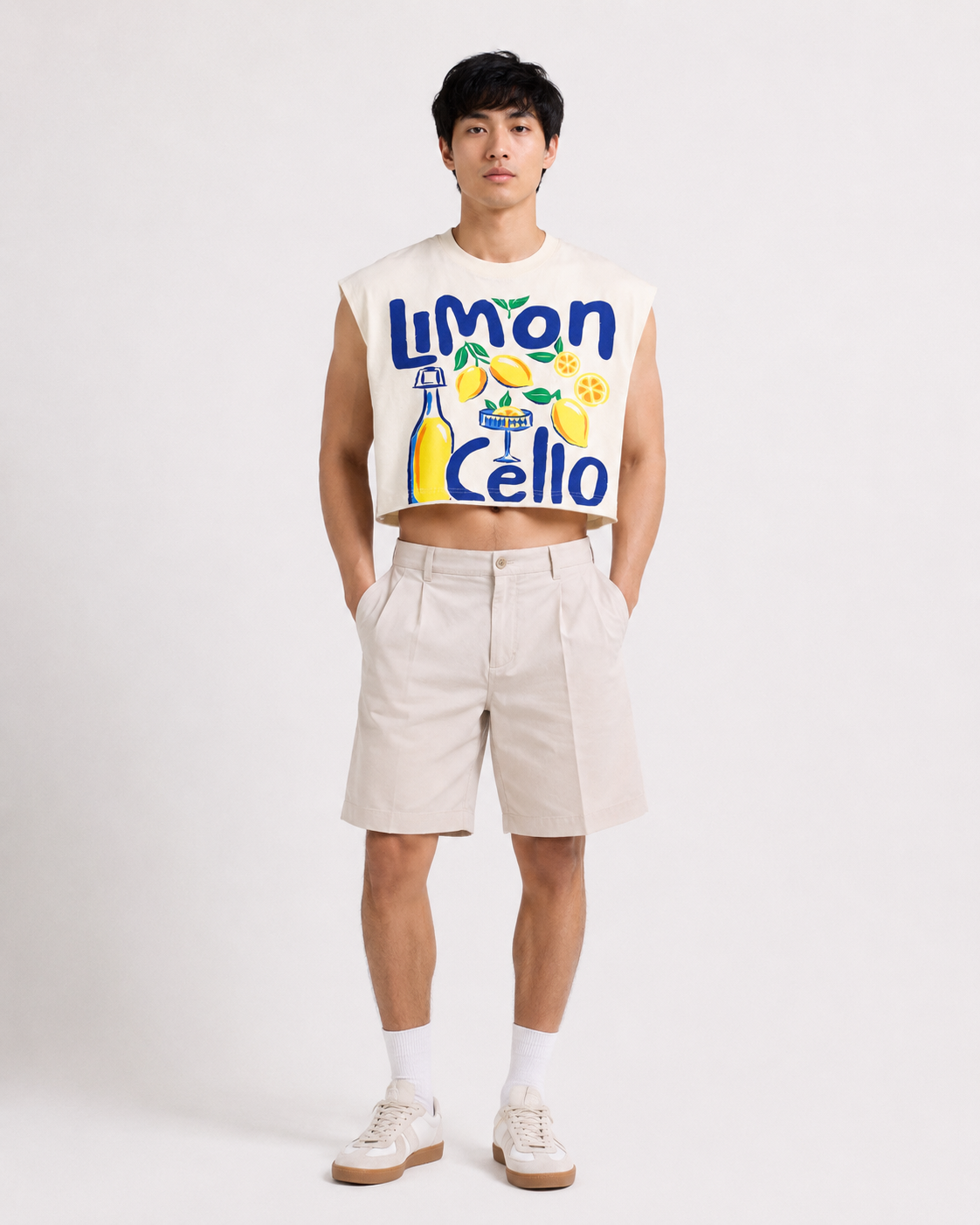 Limoncello Cropped Muscle Tee