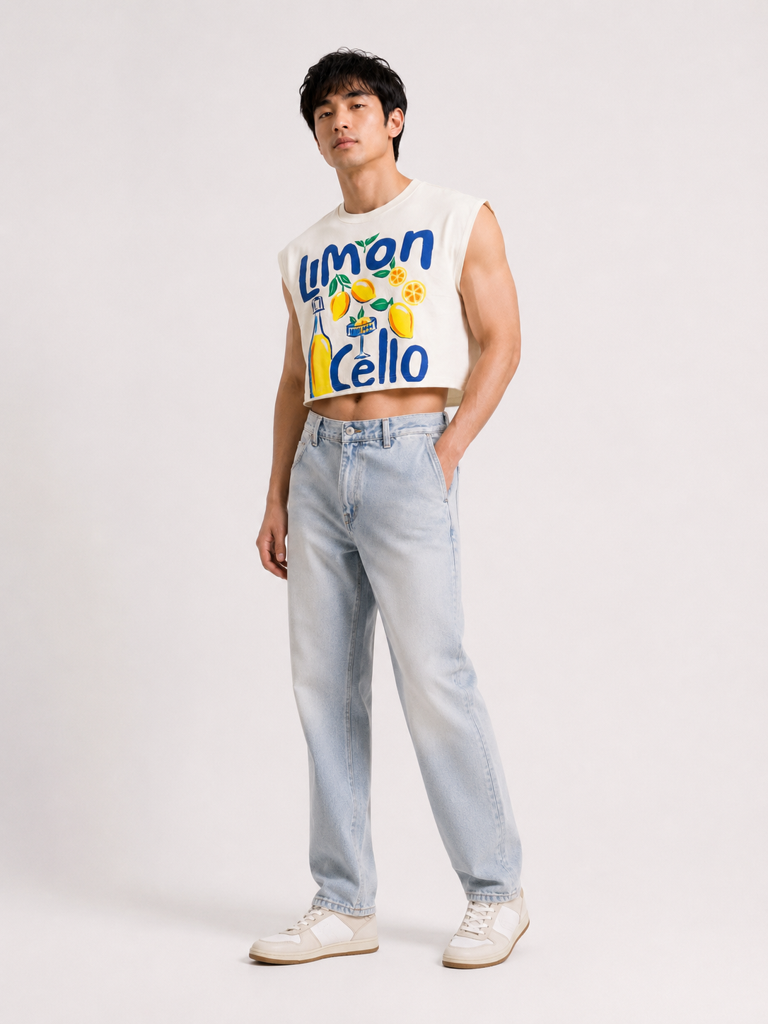 Limoncello Cropped Muscle Tee