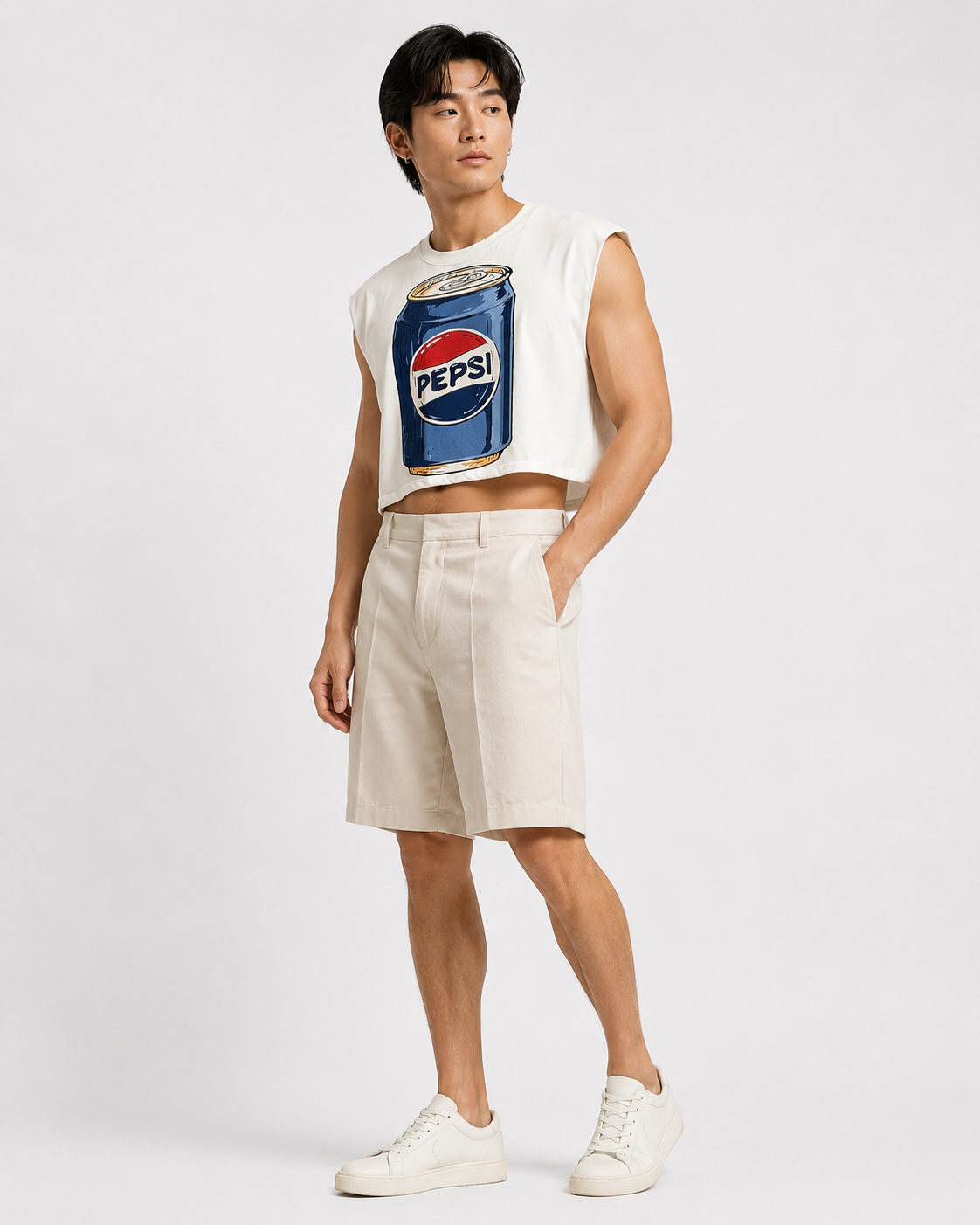 Pepsi Cropped Muscle Tee