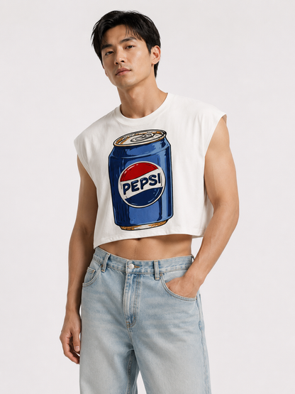 Pepsi Cropped Muscle Tee