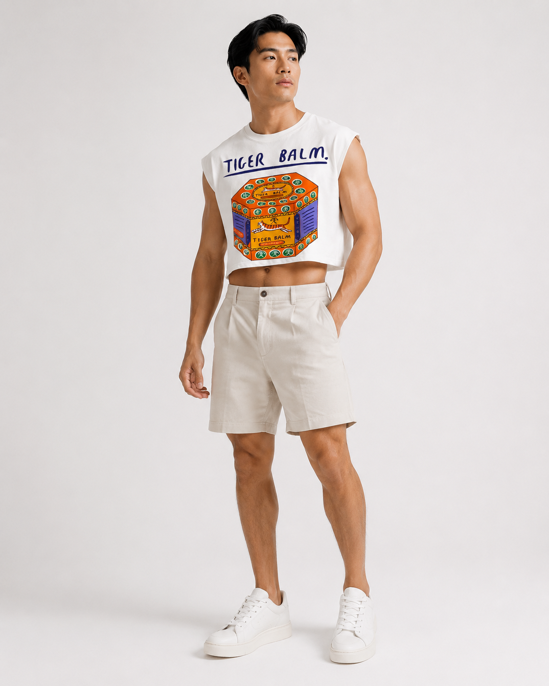 Tiger Balm Cropped Muscle Tee