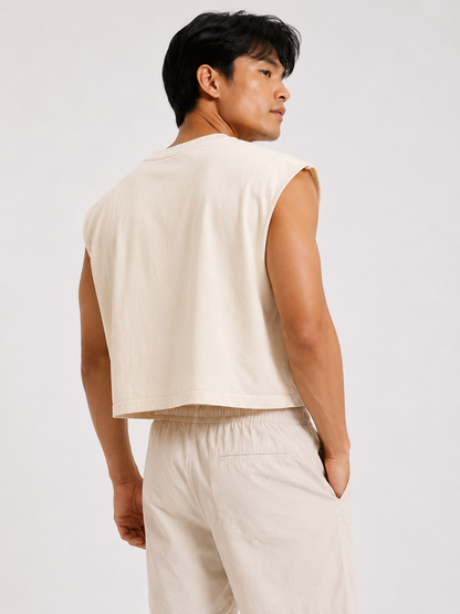 Spiritually Exploded Popcorn Classic Cropped Muscle Tee