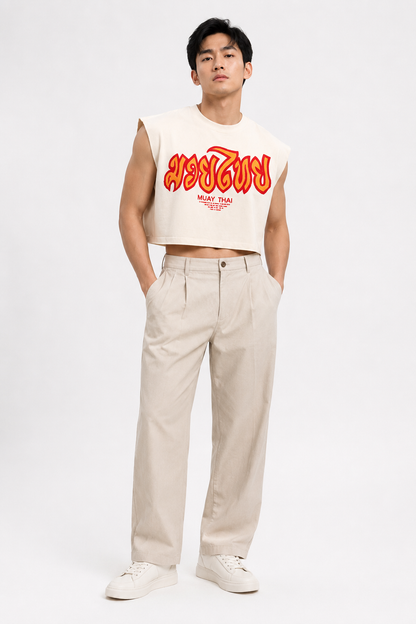 Muay Thai Cropped Muscle Tee