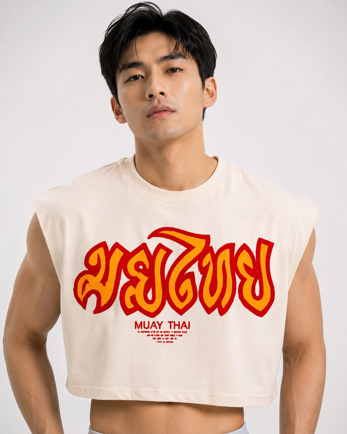 Muay Thai Cropped Muscle Tee