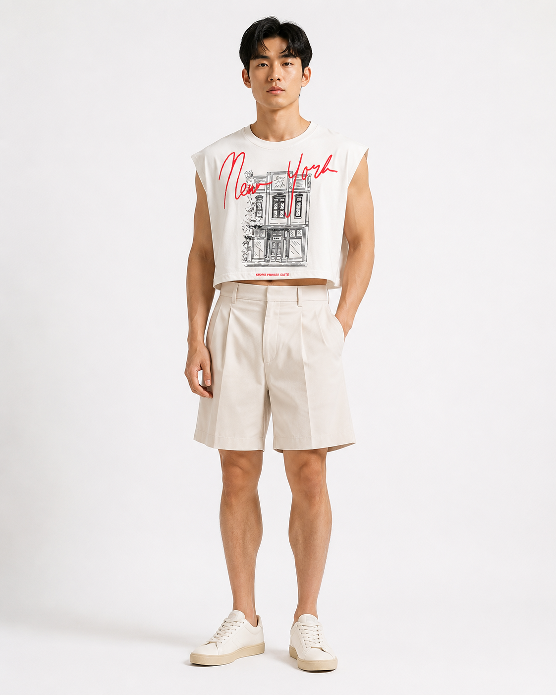 New York Classic Cropped Muscle Tee