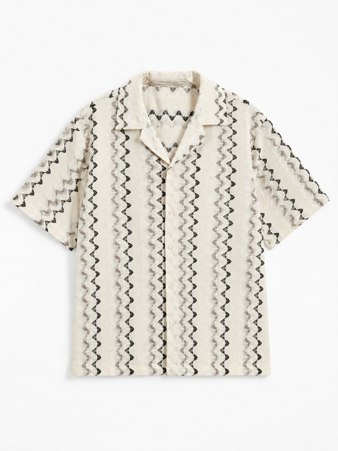 Sand Wave Textured Knit Polo