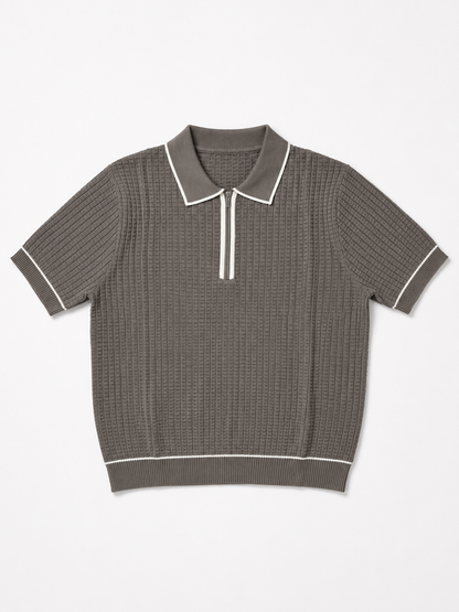 Slate Riviera Knitted Polo