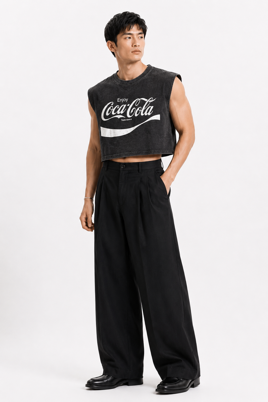 Coca-Cola Vintage Logo Cropped Muscle Tee