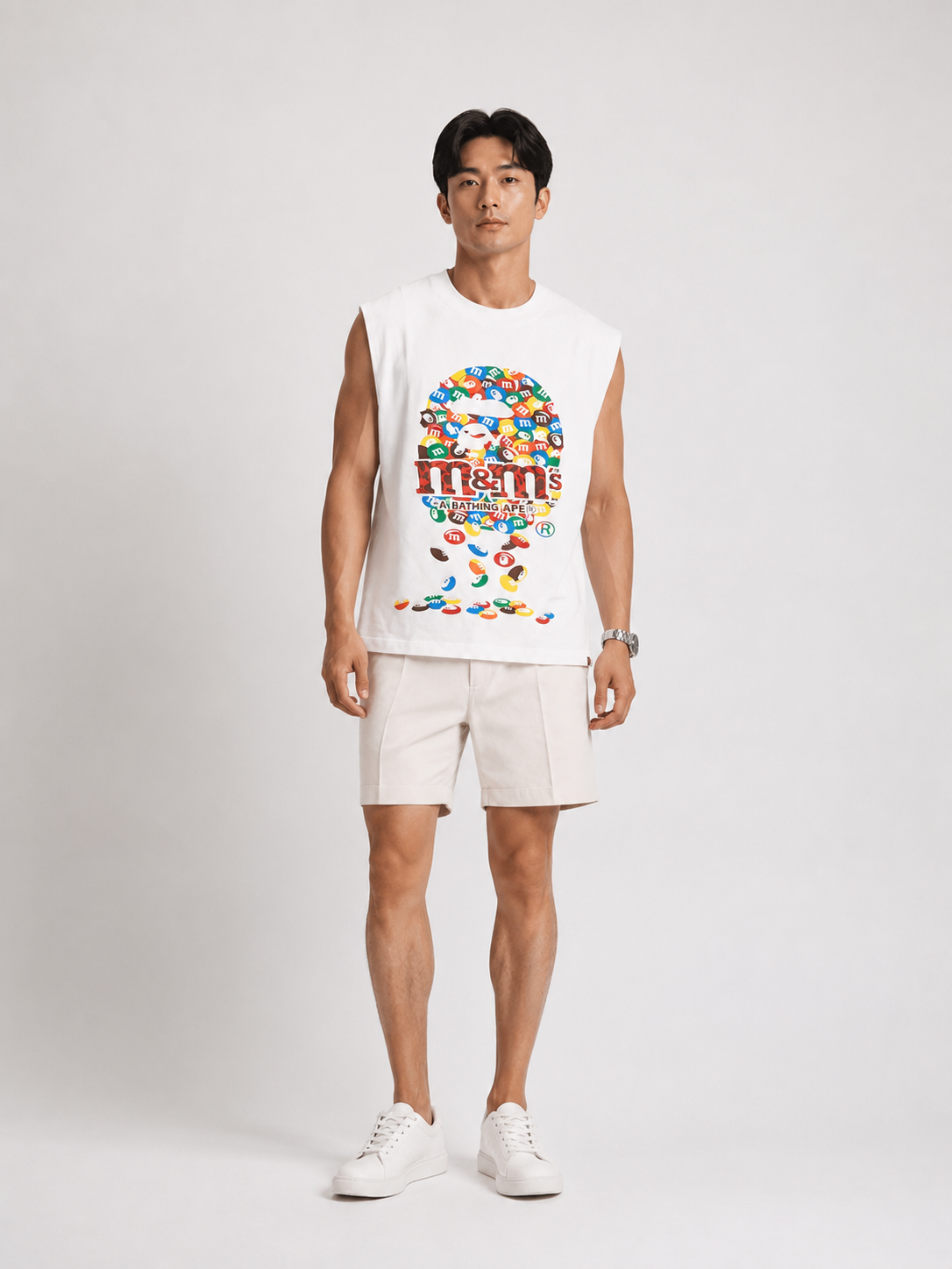 BAPE x M&M's White Sleeveless Tee