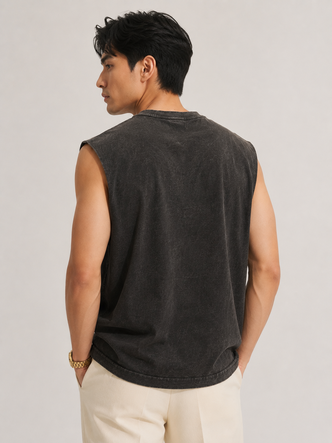 Lakers Acid Wash Sleeveless Tee