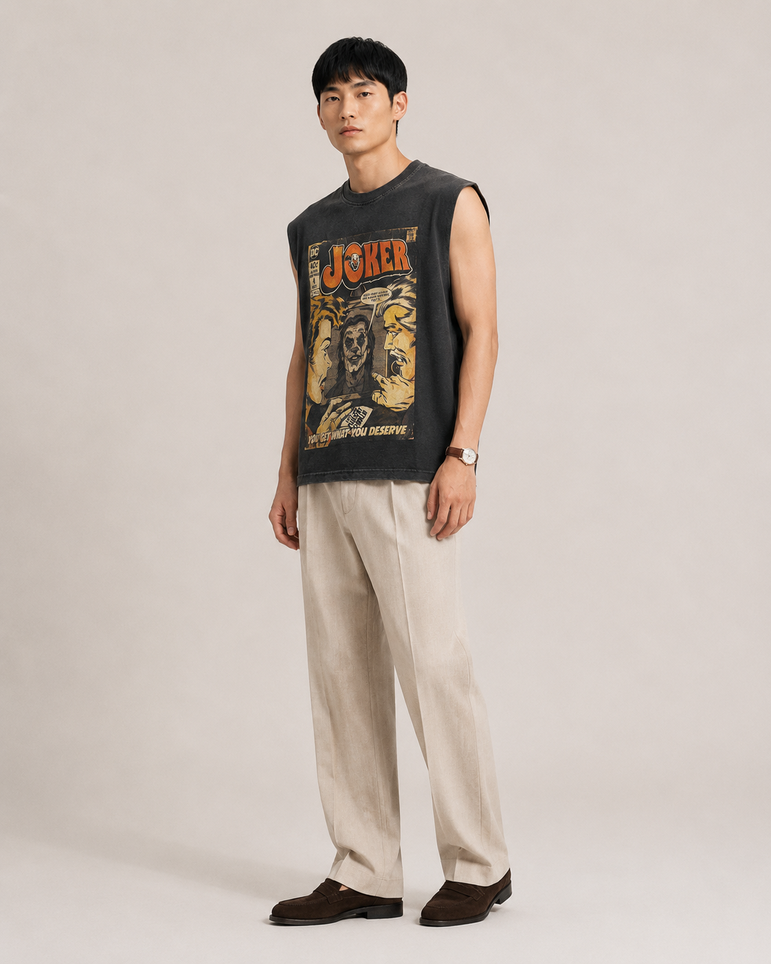 Joker Acid Wash Sleeveless Tee