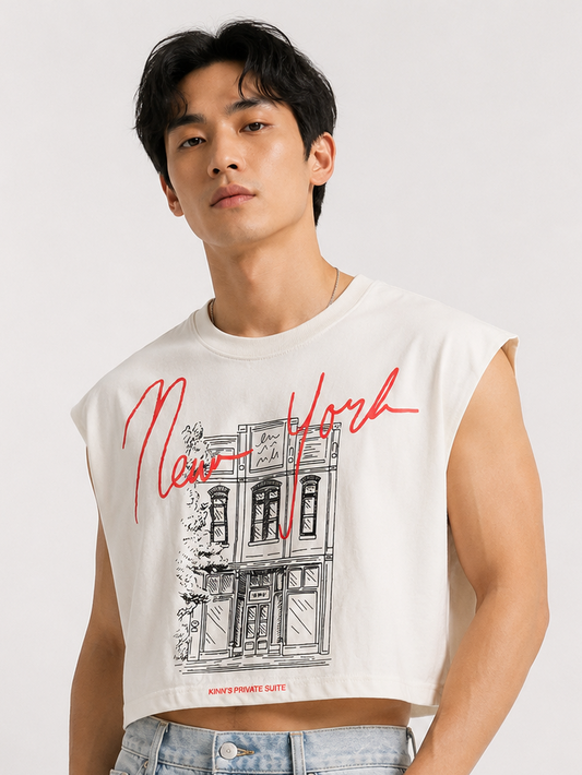 New York Classic Cropped Muscle Tee