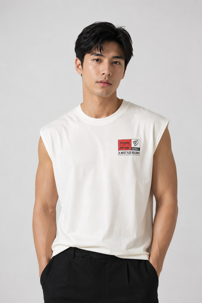 Anxdfall Muscle Tee — White