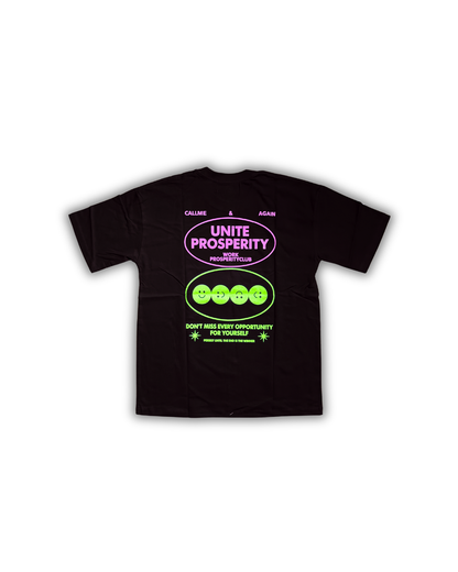UNITE PROSPERITY Graphic Tee — Black