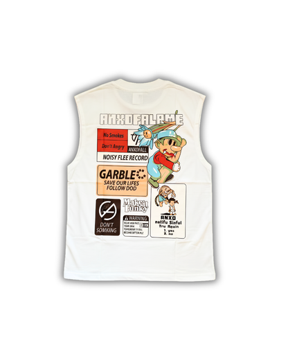 Anxdfall Muscle Tee — White