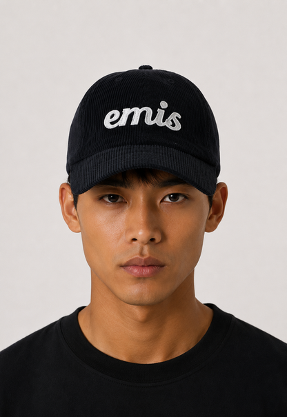 Black Emis Corduroy Cap