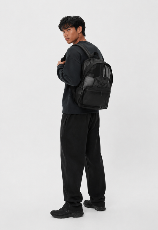 Black Alo Inspired Sheer Backpack