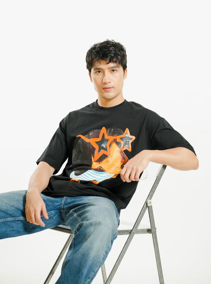Star Pup Graphic Tee Black