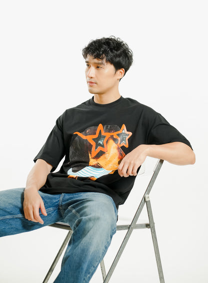 Star Pup Graphic Tee Black