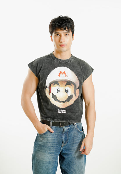 Super Mario Cropped Muscle Tee