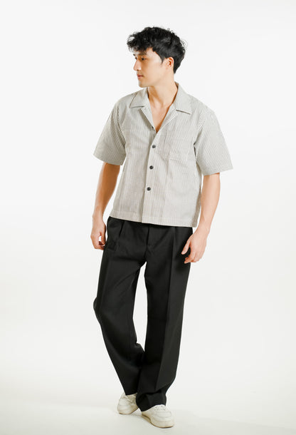 Denim Cropped Polo White