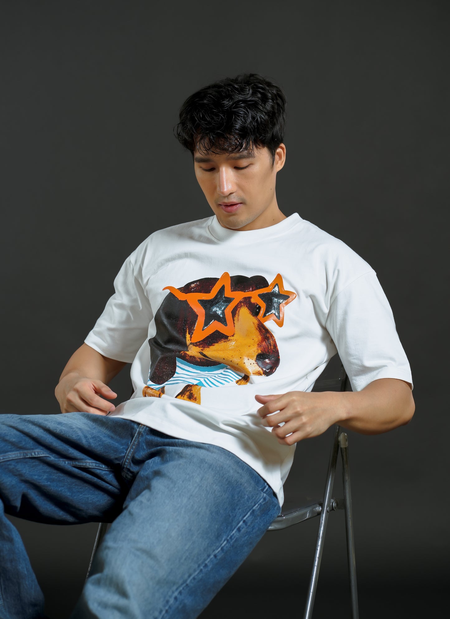 Star Pup Graphic Tee White