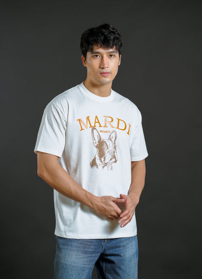 Mardi Monarch Graphic Tee White