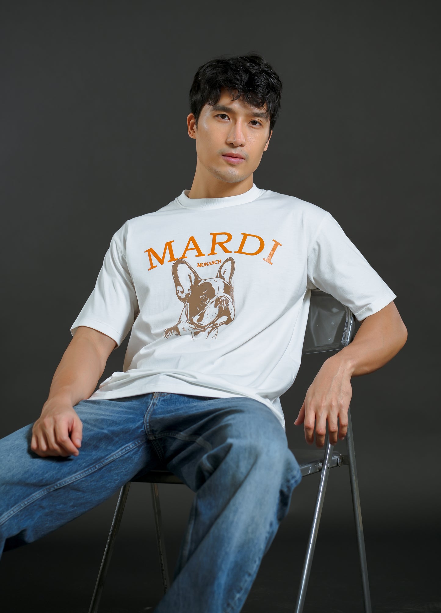 Mardi Monarch Graphic Tee White