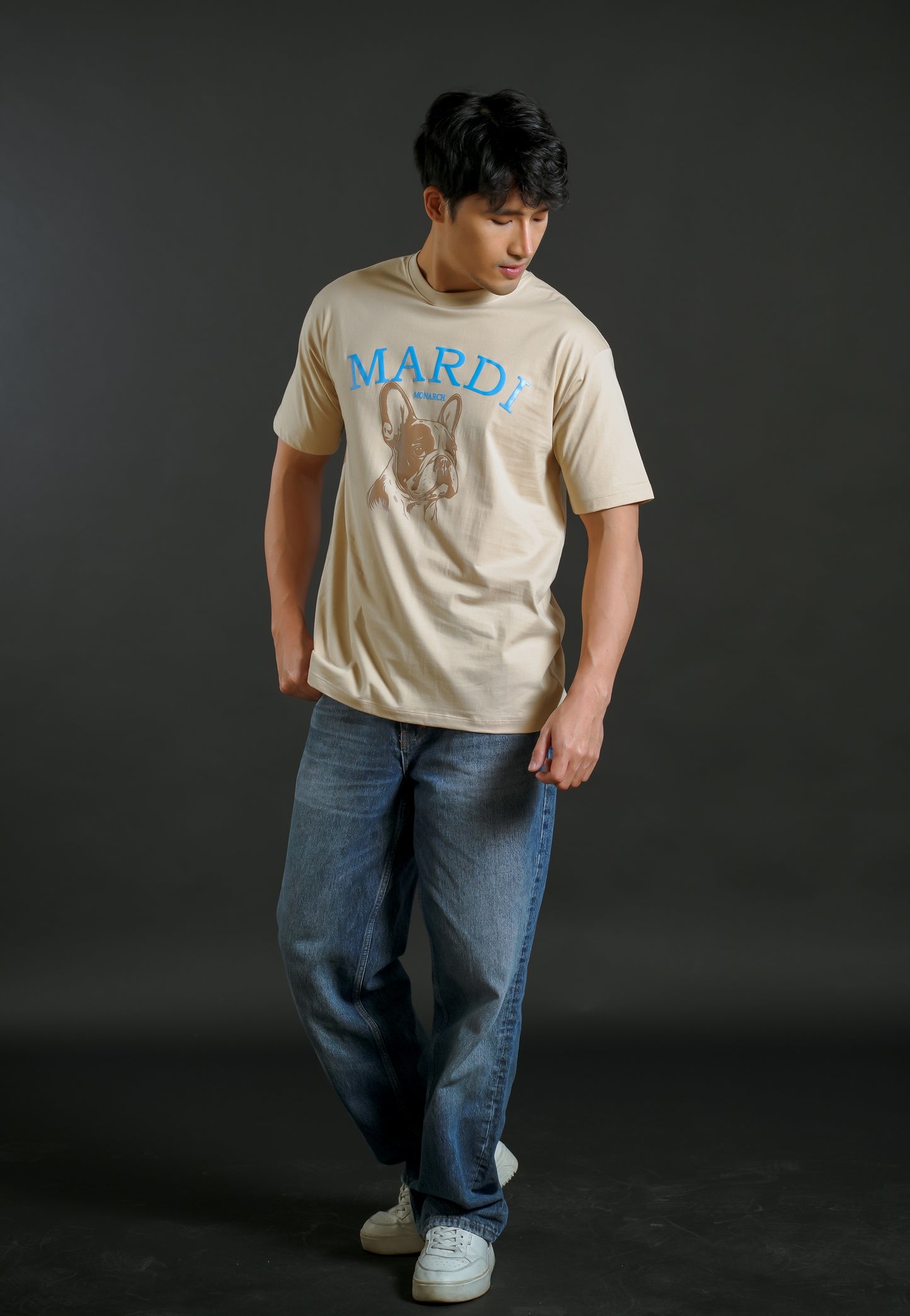 Mardi Monarch Graphic Tee Beige