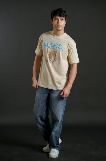 Mardi Monarch Graphic Tee Beige