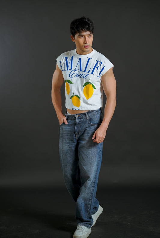 Amalfi Coast Cropped Muscle Tee
