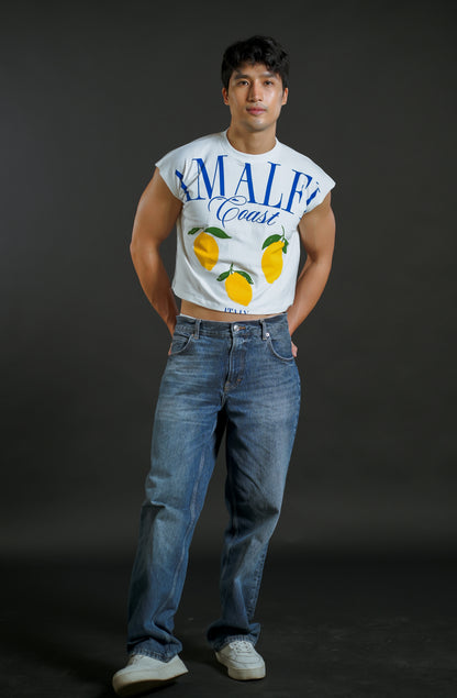 Amalfi Coast Cropped Muscle Tee