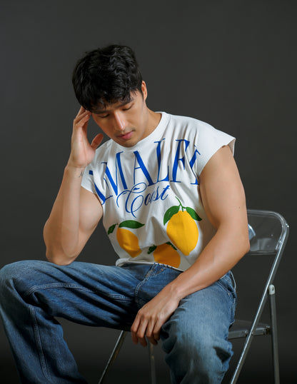 Amalfi Coast Cropped Muscle Tee