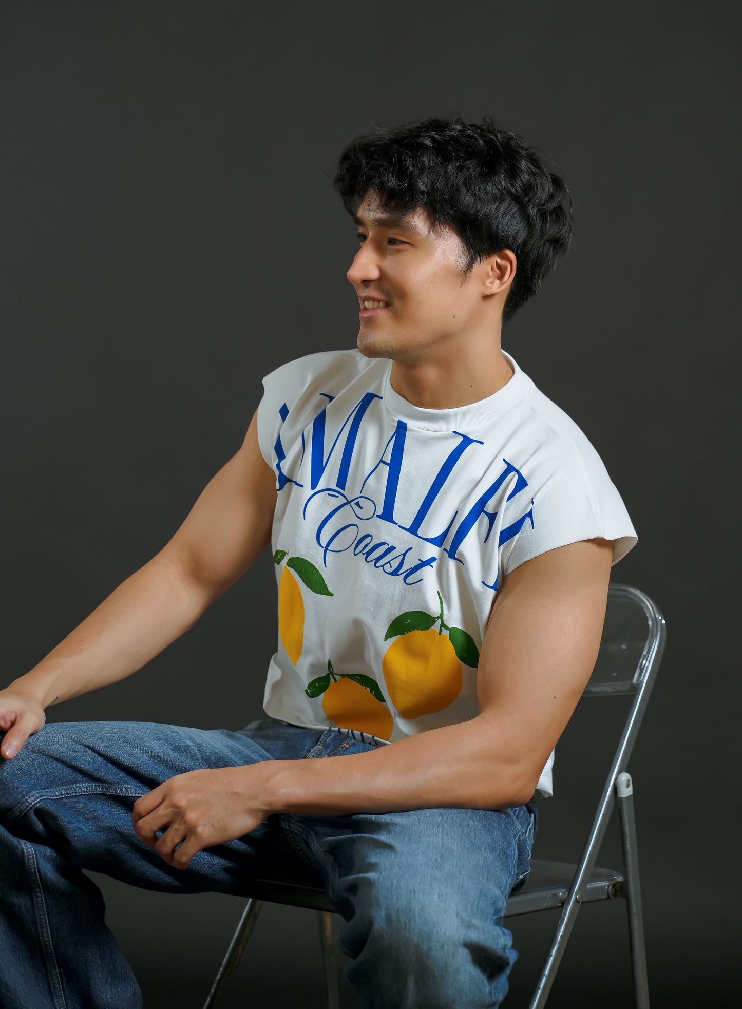 Amalfi Coast Cropped Muscle Tee