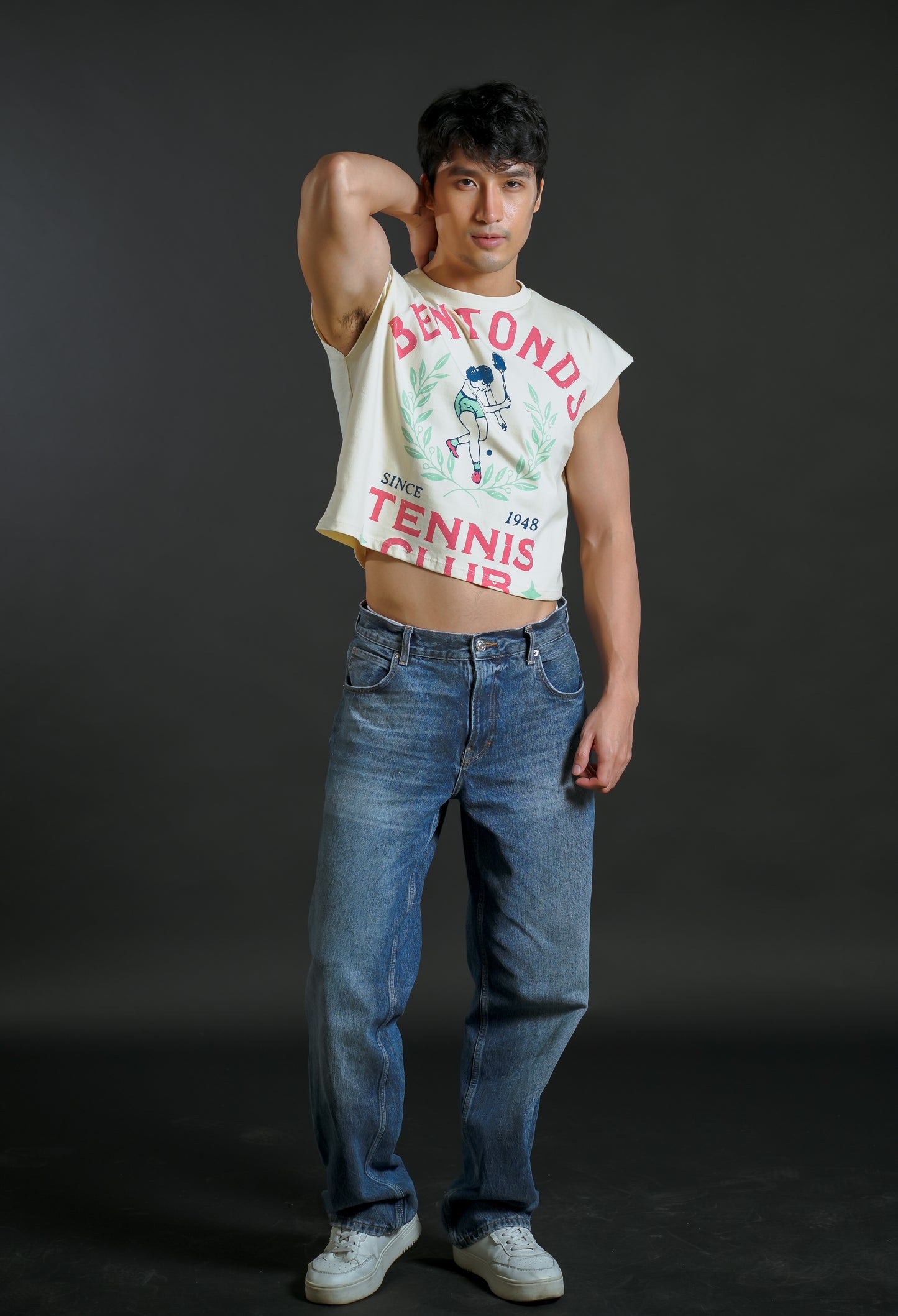 Bentonds Tennis Club Cropped Muscle Tee