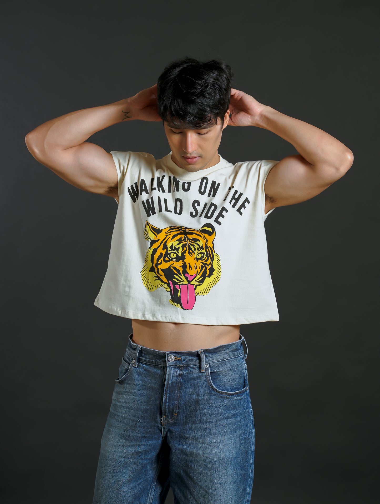 Walking on the Wild Side Cropped Muscle Tee