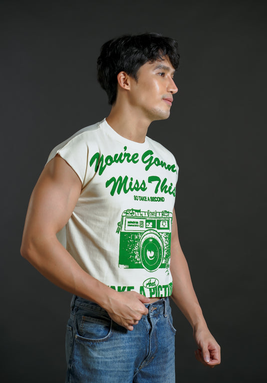 You’re Gonna Miss This Cropped Muscle Tee